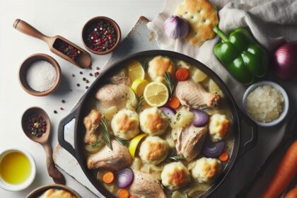 One-Pot Chicken and Dumplings with Fluffy Biscuit Bliss