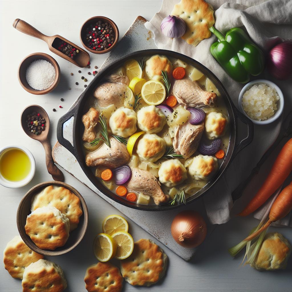 One-Pot Chicken and Dumplings with Fluffy Biscuit Bliss