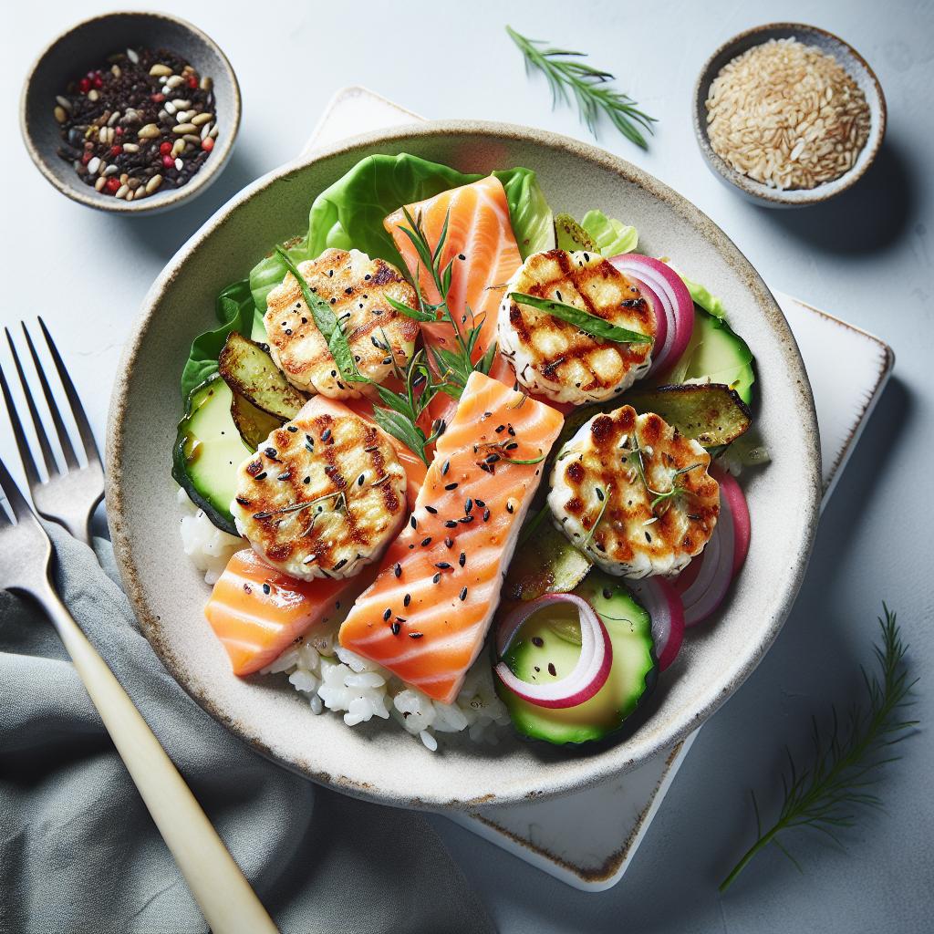 Savory Salmon and Rice Cakes: A Perfect Flavor Fusion