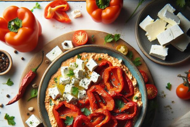 Bold & Creamy Roasted Red Pepper and Feta Dip Delight