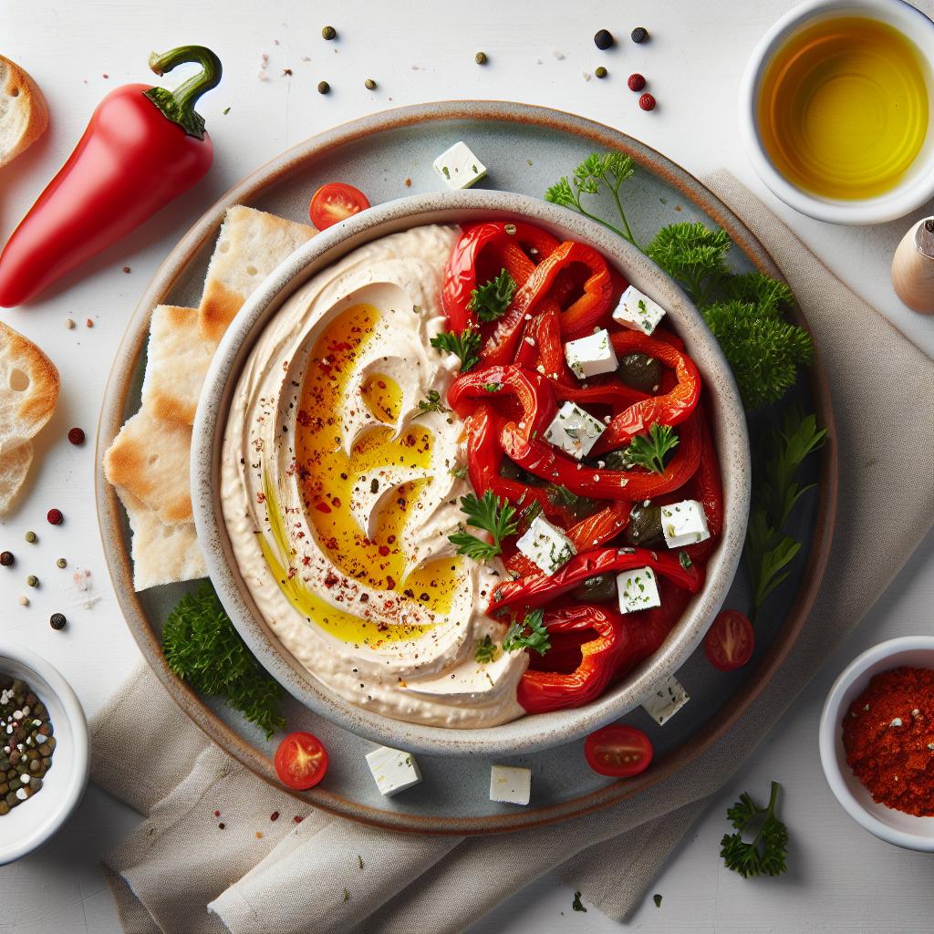 Bold & Creamy Roasted Red Pepper and Feta Dip Delight