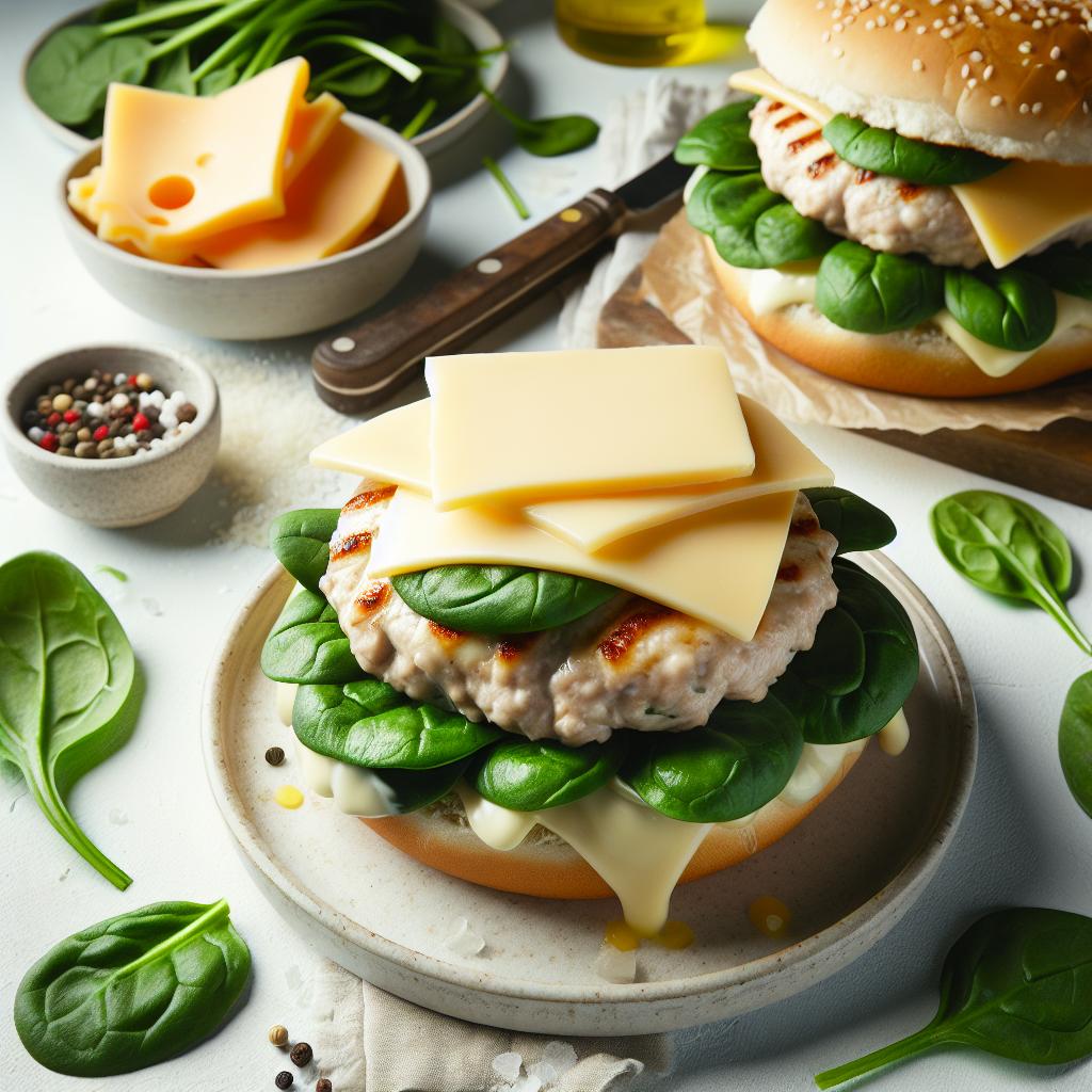 Wholesome White Cheddar Spinach Chicken Burgers Recipe Delight
