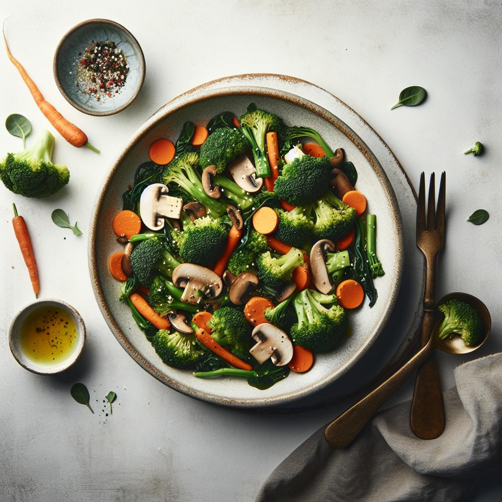 A Flavorful Journey: Savory Broccoli, Carrot & Mushroom Medley