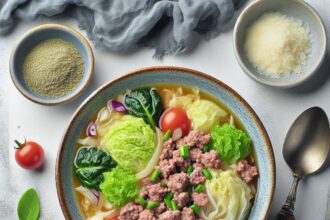 Hearty Keto Cabbage Soup: Savory Ground Beef Delight