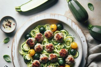 Twist Your Dinner: Turkey Meatballs Meet Zucchini Noodles