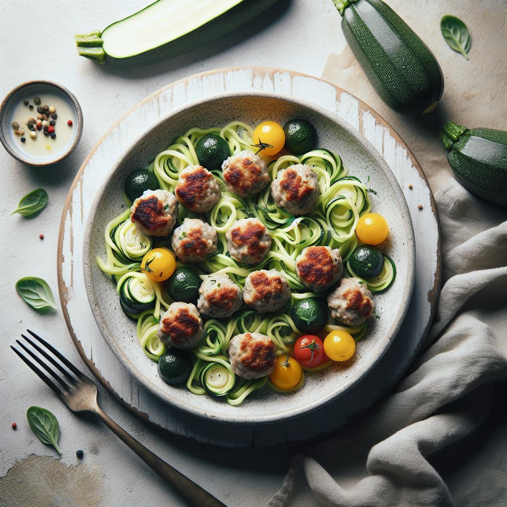 Twist Your Dinner: Turkey Meatballs Meet Zucchini Noodles