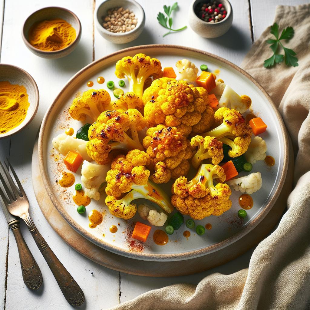 Golden Glow: Roasted Cauliflower with Turmeric Magic