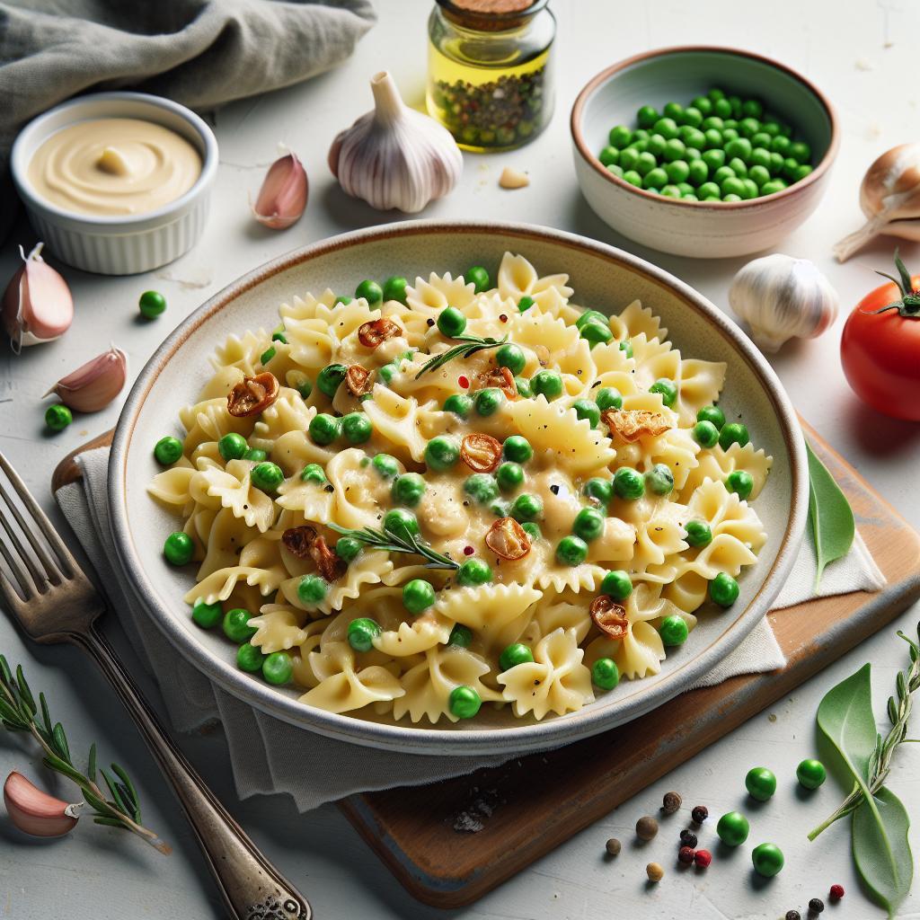 Savory Creamy Garlic Pasta with Peas: A Comfort Classic