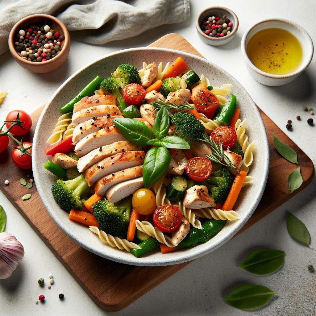 Flavorful Chicken and Veggies Unite in Perfect Pasta Bowl