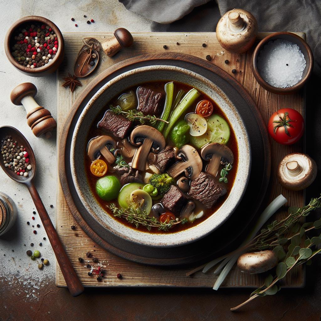 Hearty Beef and Mushroom Soup: A Savory Comfort Classic