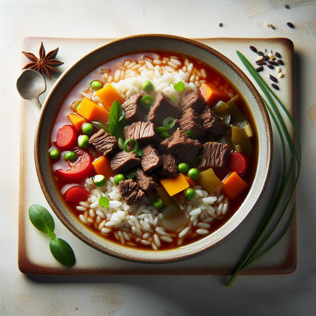 Hearty Beef and Rice Soup: A Comfort Bowl of Warmth