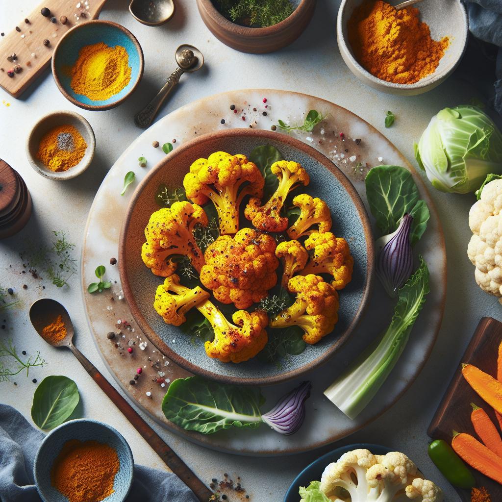 Golden Glow: Roasted Cauliflower with Turmeric Magic