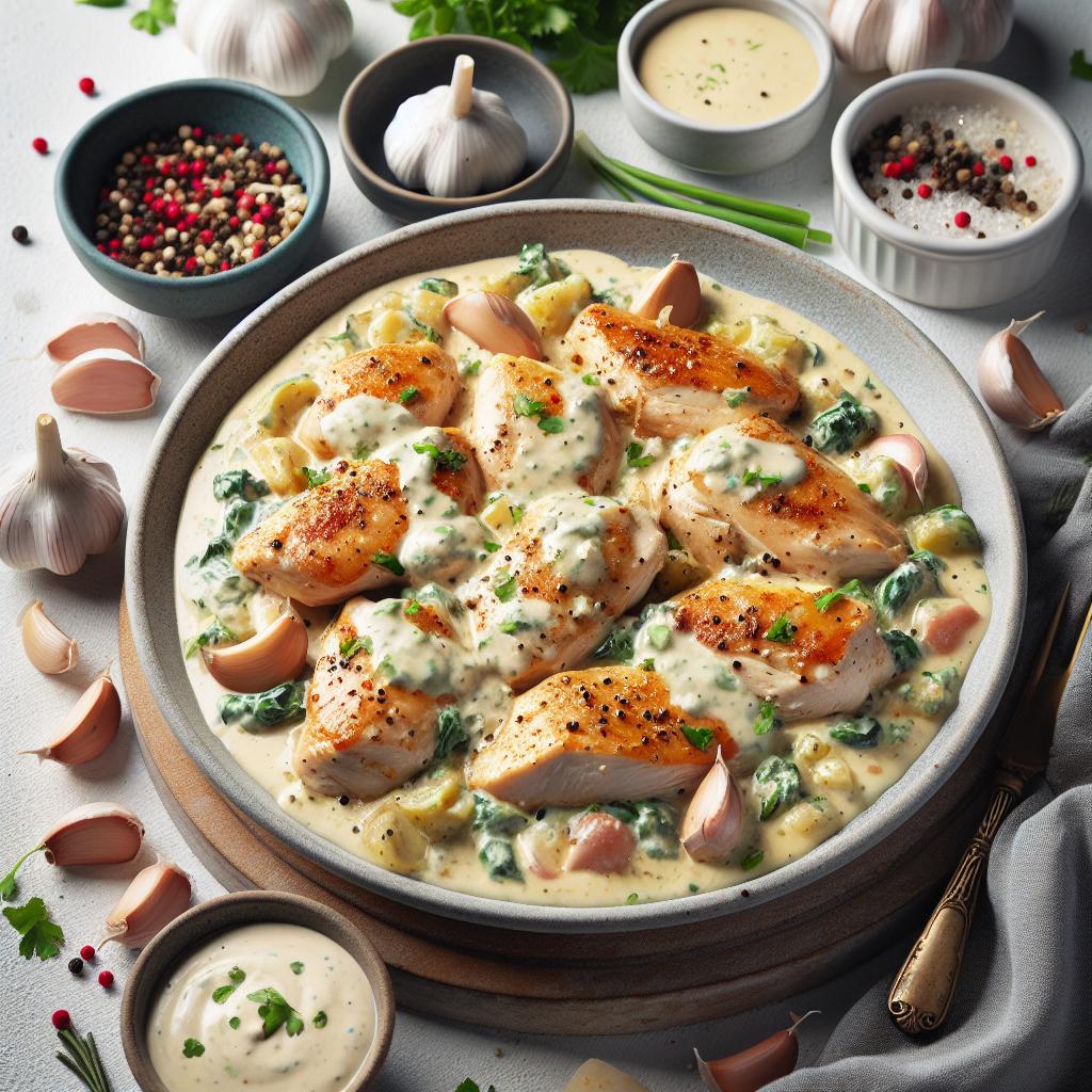 Indulge in Creamy Garlic Chicken: A Savory Delight Recipe