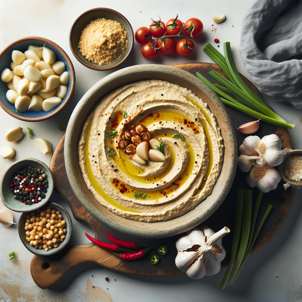 Roasted Garlic Hummus Dip: A Creamy Twist on Classic Flavor