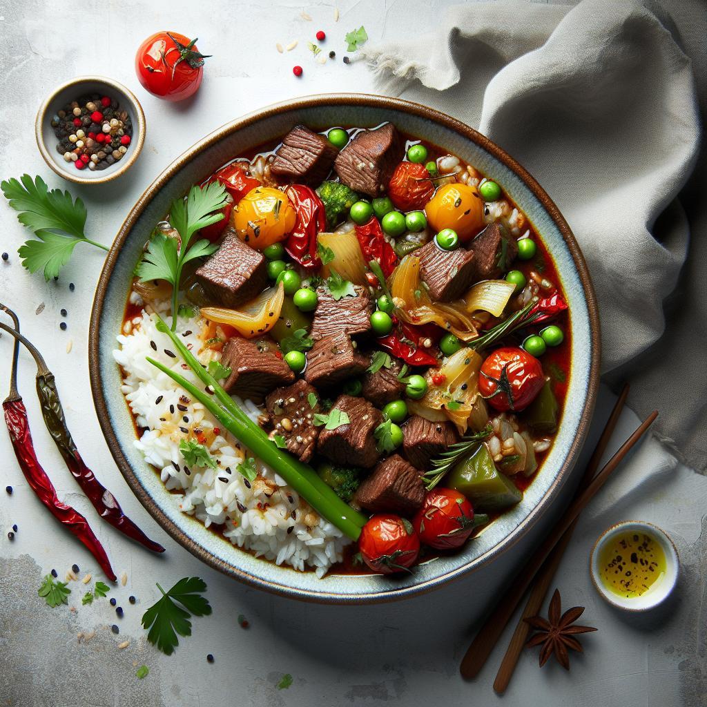 Hearty Beef and Rice Stew: A Comfort Bowl of Flavor