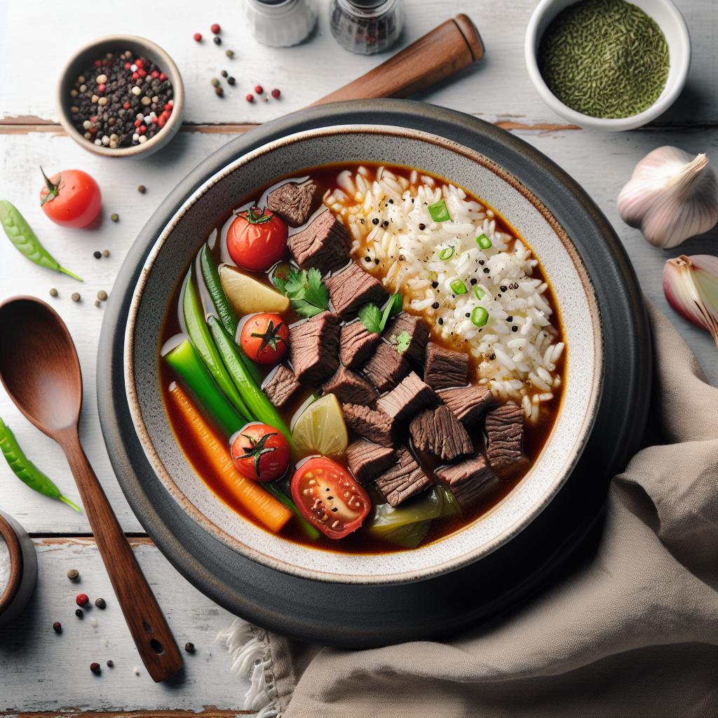 Hearty Beef and Rice Soup: A Comfort Bowl of Warmth
