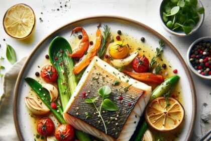 Herb-Infused Baked Halibut: A Flavorful Seafood Delight