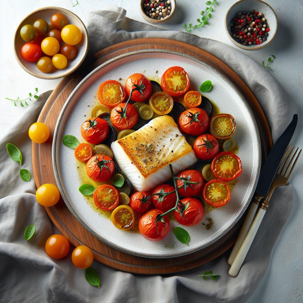 Savor the Flavor: Baked Cod with Juicy Tomatoes Recipe