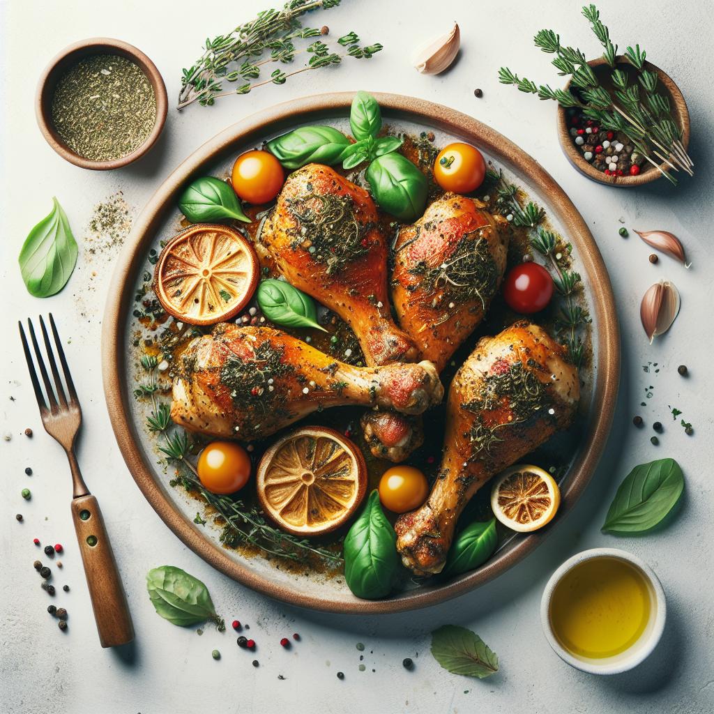 Herb-Infused Baked Chicken Drumsticks: A Flavorful Delight