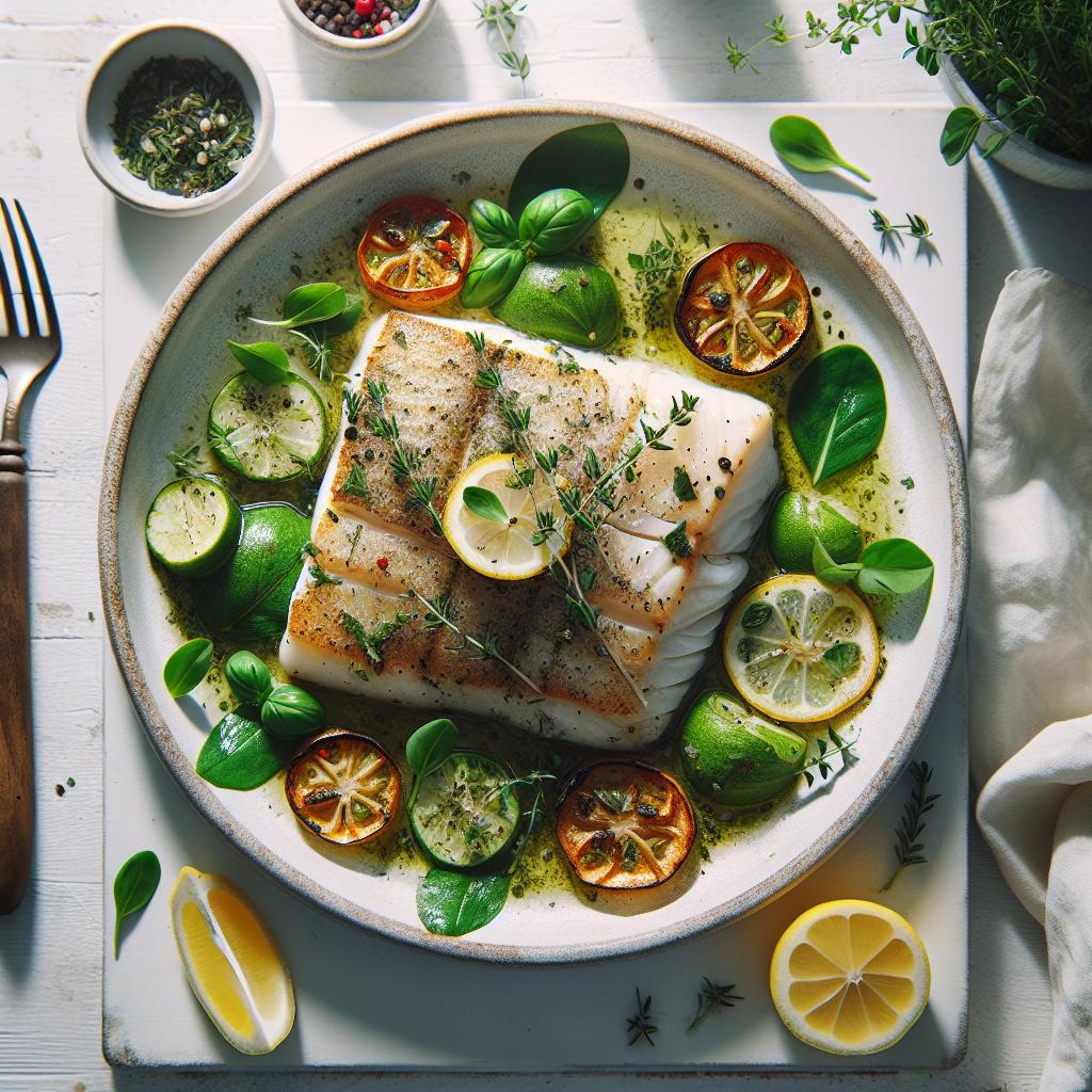 Herb-Infused Baked Halibut: A Flavorful Seafood Delight